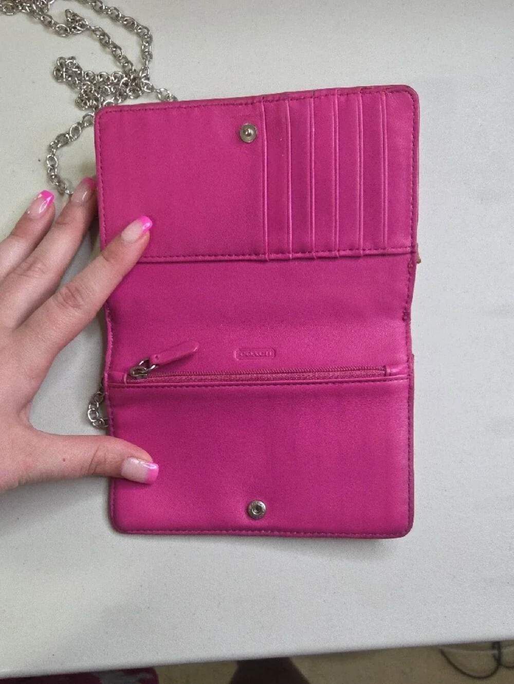 Coach Legacy Weekend Ticking Orange and Pink Striped Crossbody